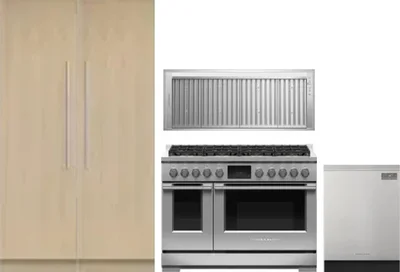 5 Piece Package Includes Refrigerator, Freezer, Range, Hood And Dishwasher